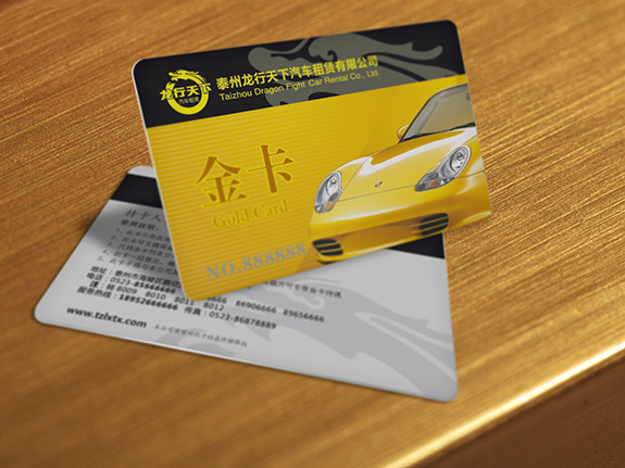 汽車租賃行業VI設計 龍行天下會員卡設計